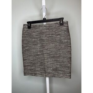 Women's Ann Taylor Tweed Pencil Skirt Size 2 Lined‎ Back Slit